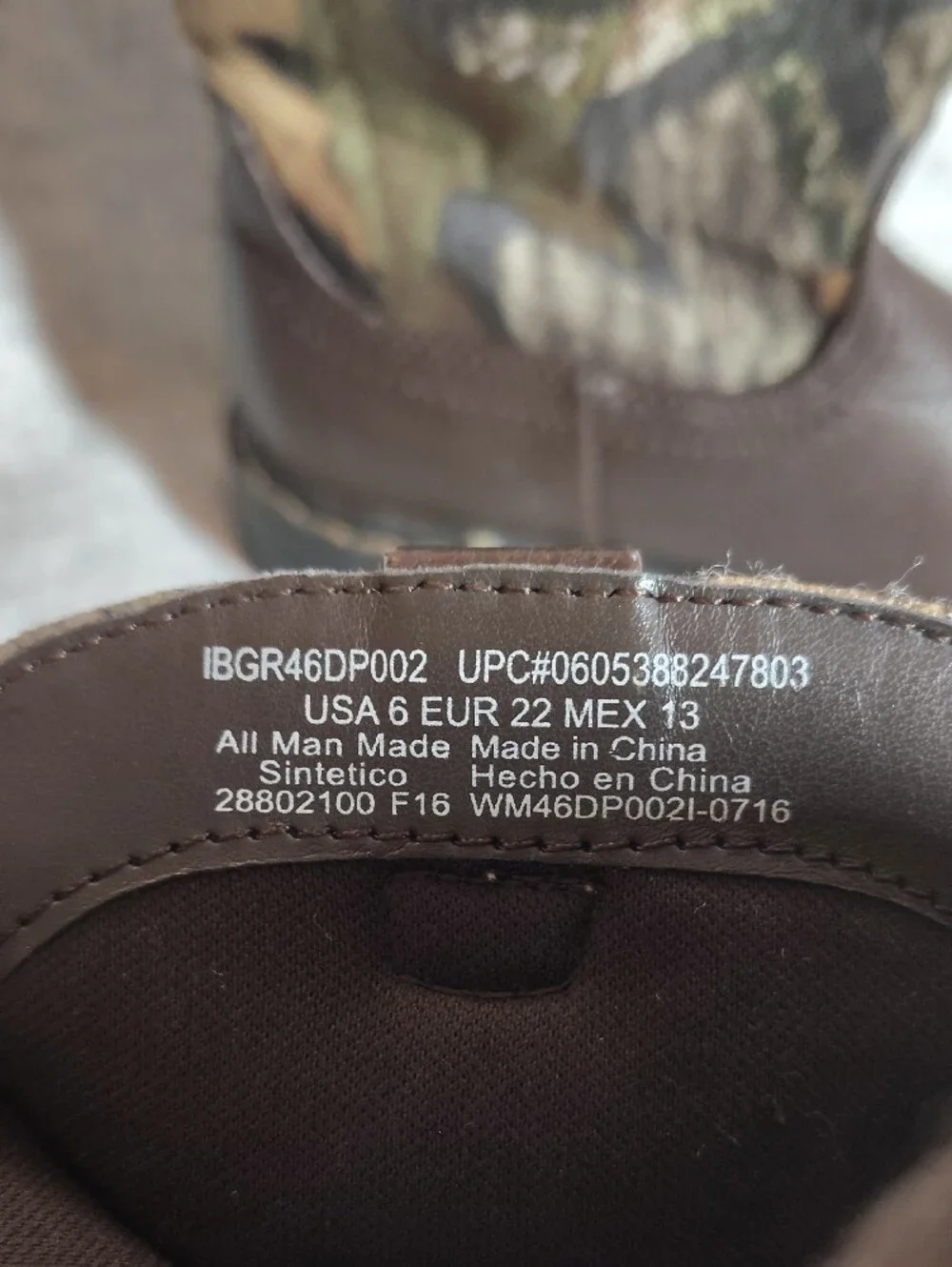 Garanimals Brown Leather-Look & Green Camouflage Pull-On Kids Boots
